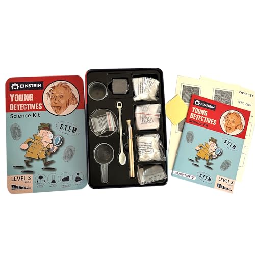 Einstein’s Young Detectives LAB Science Kit for Kids. STEM for Boys & Girls Aged 8 and Above. Exciting CSI Experiments Inside. Detailed Picture Guide Included.