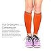 Run Forever Sports Calf Compression Sleeves (Orange, MED)