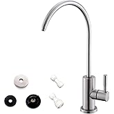 WEWE Drinking Water Faucet for Kitchen Sink, Kitchen Water Filter Faucet Stainless Steel for Reverse Osmosis or Water Filtration System Beverage Non-Air Gap RO Faucet Brushed Nickel Finish
