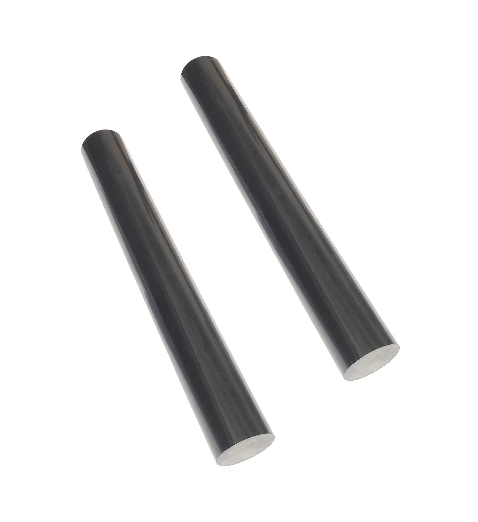 Photo 1 of 2pcs 2" Dia Round Acetal Copolymer Rods 12Inch Length - Standard Tolerance Opaque Black Acetal Copolymer Rods Meets ASTM D6778 Specifications Perfect for Non-Marring Fixtures