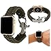 Baokai Band Compatible with Apple Watch 42mm, Nylon Rope Paracord Watch Band with Outdoor Survival Stainless Steel Shackle Replacement for Apple Watch Series 3 Series 2 Series 1 Sport and Edition