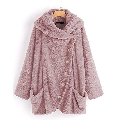ANJUNIE Turtleneck Pullover for Women Casual Solid Cloak Vintage Coats with Big Pockets