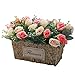 hyxflower Artificial Silk Rose Wedding Flowers Floral Arrangements Fake Flowers Table Centerpieces Gift For Home Kitchen Garden Living Room Hotel Office Party Decorations