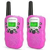 TOP Gift Toys for 3-12 Year Old Girls, Handheld Walkie Talkies for Kids 2 Mile Hunting Accessories 2018 Christmas New for Kids Boys Girls 3-12 Stocking Fillers Pink TGDJ06