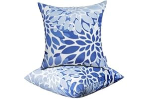 XXPILOS Outdoor Throw Pillows - Decorative Pillows with Insert Included Set of 2 Outdoor Pillows for Patio Furniture 18x18 Inch