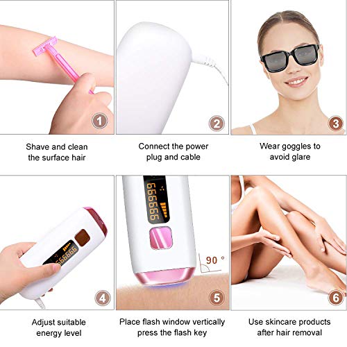 Hair Removal For Women, IPL Laser Hair Removal Permanent 999,999 Flashes Upgraded Hair Remover Device Painless on Facial Body Bikini line Legs Arms Armpits for Women And Men Wholebody Home Use