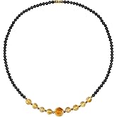 Jewever Moonstone Amethyst Citrine Crystal Necklaces Choker Necklace for Women Healing Crystals and Gemstone Necklaces Balance Meditation Jewellery Gifts