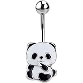 OUFER Belly Button Rings, 316L Stainless Steel Belly Rings, 14G Belly Button Piercing, Random 8PCS Belly Piercing Jewelry, Navel Rings for Women Sexy Girl
