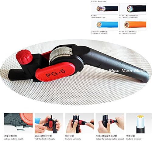 Ratchet Wheel Type Stripper Cable Cuting Knife PG-5 Cable Stripper For 25Mm Comm/PVC/LV Cutter Contector