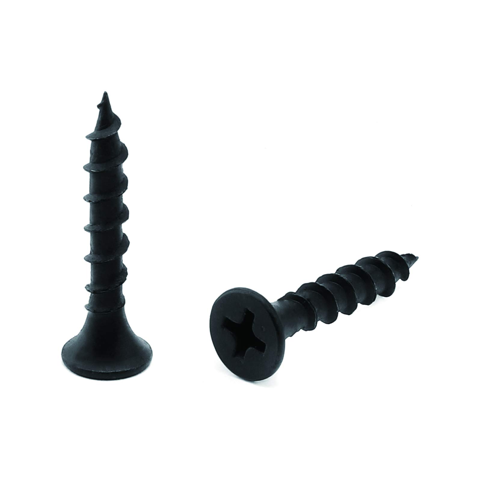 Photo 1 of #7 x 1" Wood Screw 100PCS Black Phosphate Coated Stainless Flat Truss Head Fast Self Tapping Drywall Screws by SG TZH