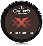 RazoRock XXX Italian Shaving Soap: Artisan Made Shaving Soap for Men - Tallow Based Shave Cream Soap for Wet Shaving - Rich, Creamy Lather and Classic Italian Barber Shop Scent - 5 Fl Ounces (150 milliliters)