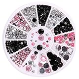 DDLBiz 3D Acrylic Nail Art Tips Decoration Flat Back Glitter Rhinestones Pearls Beads