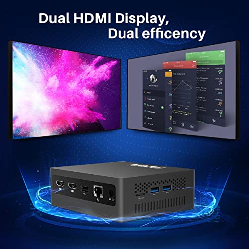 Mini PC Intel J4105 256GB SSD Windows 11 Pro Mini Desktop Computer 8GB