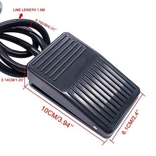 TWTADE Momentary Deadman Foot Pedal Switch with 5ft Cable Control