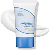 ISNTREE Hyaluronic Acid Natural Suncream 50ml, 1.69 fl oz | SPF 50 | Korean Skincare | Moisturizing | No White Cast | Korean Sunscreen | Broad Spectrum | Mild Formula