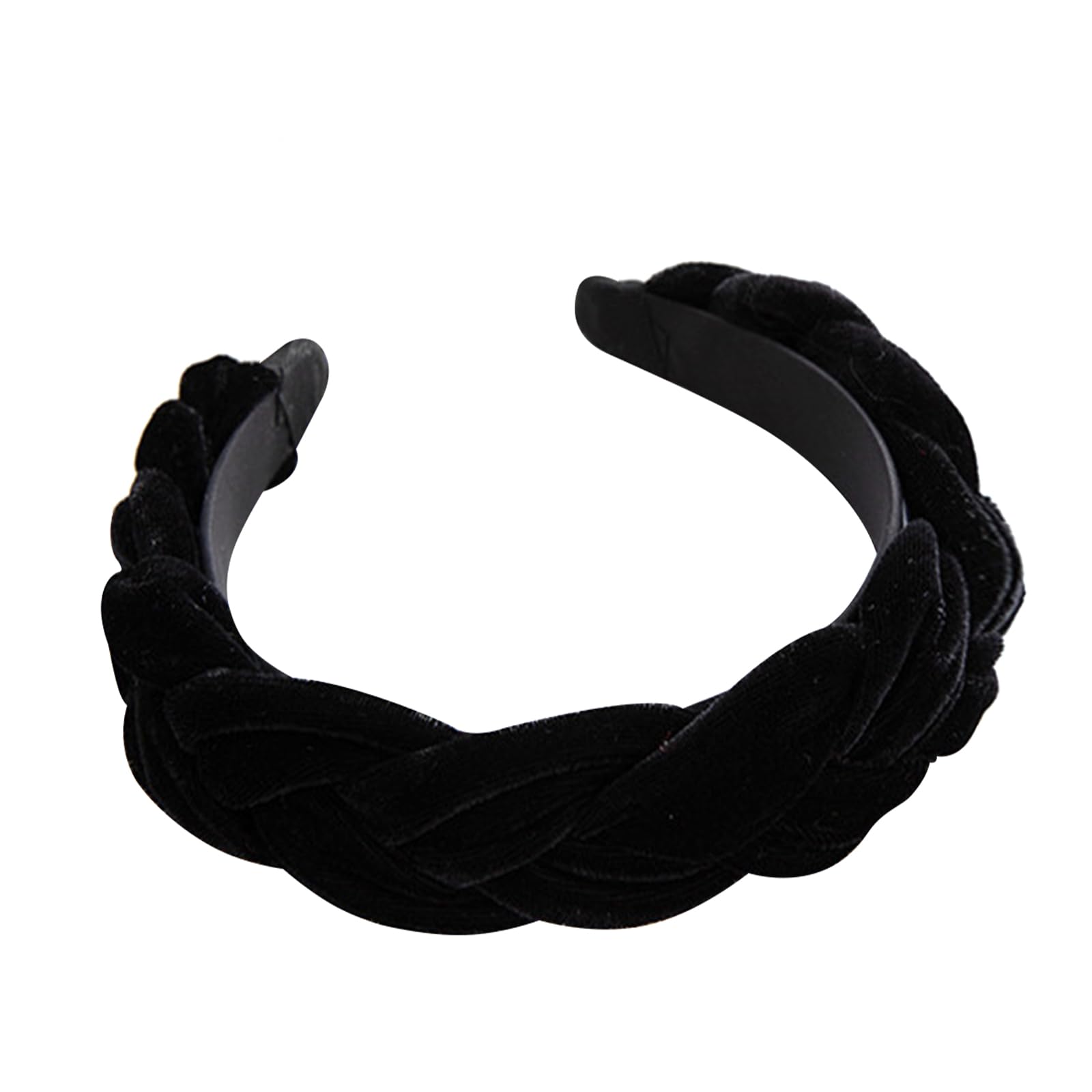 Headband Weave Twists Headbands for Women's Hair Velvet Black Headband Braid Rough Edge Hair Accessories Braided makeup Headbands