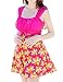 wantdo Women's Plus Size Swimdress Flower Printed Swimwear Cover Up Swimsuits with Skirt