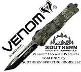 Venom 3TR Assisted Tactical Combat Knife (Tanto Partial Serrated) USA