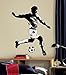 RoomMates RMK1326GM Soccer Player Peel and Stick Giant Wall Decals