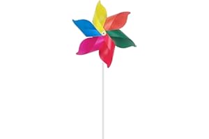 10 Pieces Colorfur Pinwheel, Plastic Party Pinwheels, Outdoor Decorative Windmill, DIY Lawn Windmill
