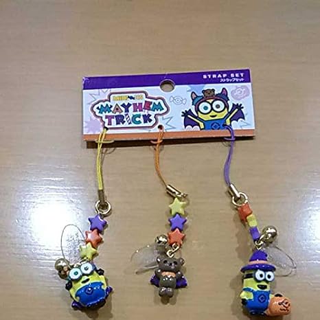 Amazon Co Jp Usj限定 怪盗グルー ミニオン ミニオンズ ハロウィン ストラップ セット ボブ ティム スチュアー ホビー