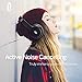 TaoTronics Active Noise Cancelling Bluetooth Headphones HiFi Stereo Wireless Over Ear Deep Bass Headset w/CVC Noise Canceling Microphone 30 Hour Playtime-Blue