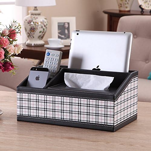 Hxdeli Multifunctional tissue box european table desktop remote control storage box creative napkin extraction carton home-O