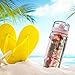 Fresh Fusions 32 oz Fruit Infuser Water Bottle with Insulated Sleeve (Rose Quartz)