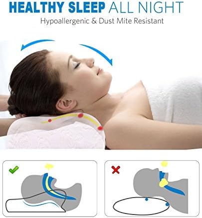 Noctura sleeping pillow latex contour for neck back shoulder support relief pain massage