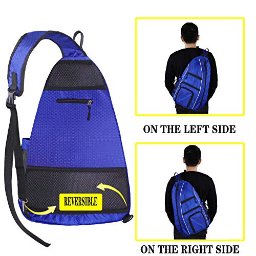 LLYWCM Sling Bag Pickleball Bag Reversible Crossbody Sling Backpack