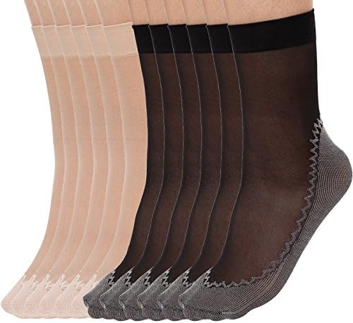 Landiterra Women's Ankle High Tights Hosiery Socks Pack of 12