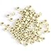 CCbeauty 500PCS 5mm Silicone Lined Micro Rings Links Beads for Hair Extensions,White