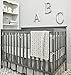 American Baby Company 100% Natural Cotton Percale Ruffled Crib Skirt, Gray, 52