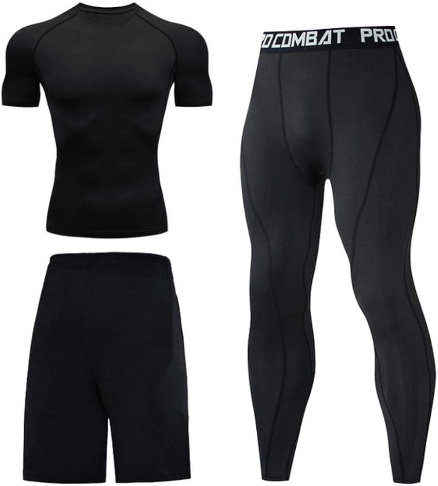 Men’s Compression Set Men's Sportswear Gym Running Clothing, Outdoor