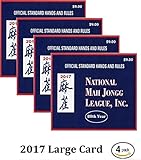 National Mah Jongg League 2017 Scorecard - Large Print (4 Pack)