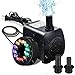Winkeyes Fountain Pump with Led Lights, 220GPH 15W Submersible Water Fountain with 63