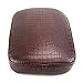 Oumurs Alligator Synthetic Leather Suction Cup Passenger Pillion Pad Seat Rectangle Cushion Pad for Harley Sporster XL 883 1200 Chopper Bobber Dyna Touring (6 Suction Cup Brown)