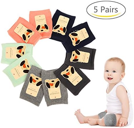 Coresto Baby Knee Pads Cotton Baby Crawling Knee Pads for Toddler(5 Pairs)