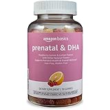Amazon Basics Prenatal & DHA Gummy, Rasberry & Lemon Flavor, 90 Count (Previously Solimo)