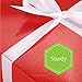 PACKHOME 10 Red Gift Boxes 8x8x4 Inches, Christmas Gift Boxes, Paper Gift Boxes with Lids for Gifts, Crafting, Cupcake Boxes, with Greeting Cards and Satin Ribbons Glossy with Grass Texture
