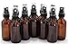 12, Amber, 2 oz Glass Bottles, with Black Fine Mist Sprayers primary