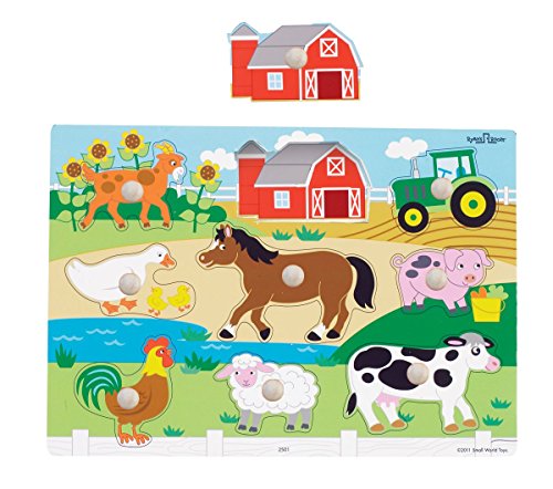 Ryans Room Small World Toys Wooden Puzzles - Farm