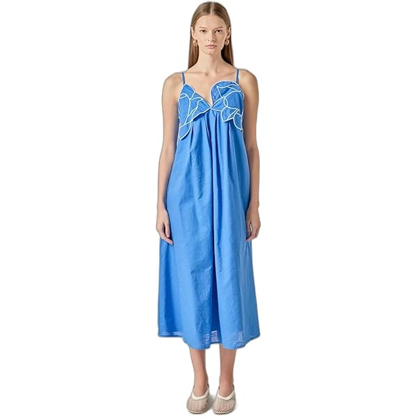 English Factory Women's Stripe Sleeveless Maxi Dress, Navy/White, XS at Amazon Women's Clothing store English Factory Women's Stripe Sleeveless Maxi Dress, Navy/White, XS at Amazon Women's Clothing store