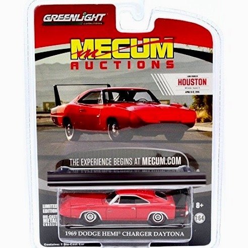 1969 DODGE HEMI CHARGER DAYTONA * Mecum Auctions * 2015 Greenlight Collectibles Limited Edition Hobby Exclusive 1:64 Scale Die-Cast Vehicle