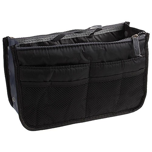 Eforstore Travel Makeup Insert Handbag Organiser Tidy Cosmetic Pocket Purse Zipper Bag Toiletry Bags for Women Men Girls Boys Kids Adults Teens