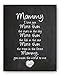 Ocean Drop Designs - “Mommy” Chalkboard Style Typography Art Print - Print ONLY - Perfect Mother’s Day Gift (8”x10”)