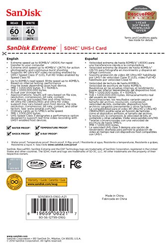 SanDisk Extreme SDHC 16GB bis zu 60 MB/Sek, Class 10, U3 Speicherkarte – Bild 6
