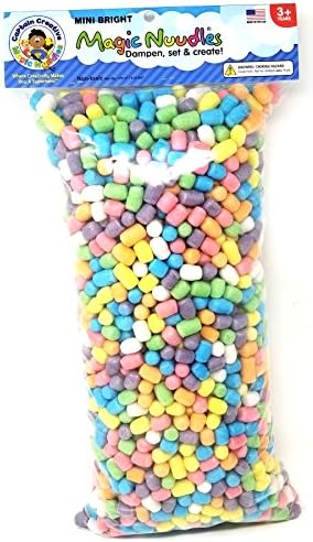 Magic Nuudles Captain Creative Bright Mini, Large Bag - Stem Arts & Crafts Toy for Kids Build, Decorate, Create Biodegradable & Nontoxic