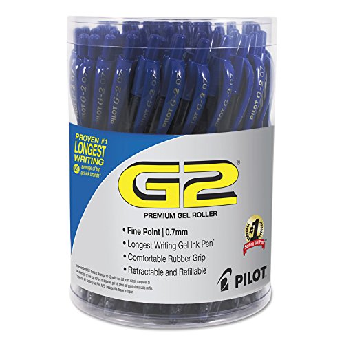 Pilot G2 Premium Gel Pen Convenience Pack, Retractable, Fine 0.7 mm, Blue