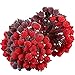 Tatuo 400 Pieces Artificial Berry Stems Frosted Holly 12 mm Fake Simulation Mini Berry Flower Fruit for Christmas Tree Decor Wreath DIY Wedding Party Favor(Red and Dark Red)